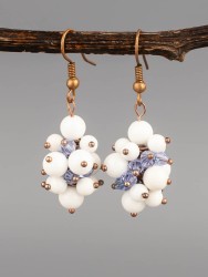 Серьги из кахолонга "Восток" 03-1732