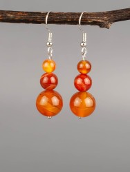 Серьги "Дарина " сердолик с8147