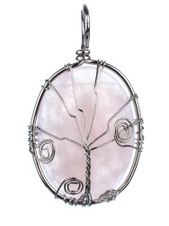 Кулон из розового кварца «Дивный сад» 01-550