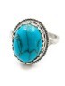 Кольцо из иск. бирюзы "Бэйла" кг-003-БРГ