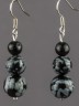 Серьги "Дарина " обсидиан с8224