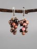 Серьги из родонита "Гроздь" 03-780