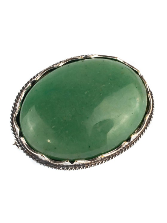 Брошь из нефрита "Коронация" бшс-5122