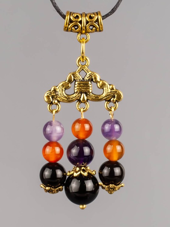 Кулон-оберег со шнурком  "3 хранителя-Лев" пд-1057