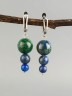 Серьги из азурмалахита "Капель" с9807
