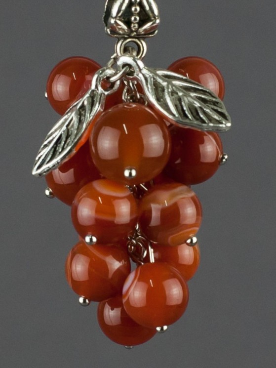 Подвеска "Виноград" сердолик, пд-кам3601