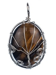 Кулон из тигрового глаза «Дивный сад» 01-552