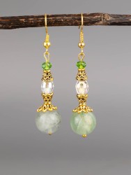 Серьги из флюорита "Восток" 03-1734