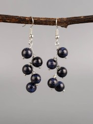 Серьги "Ёлочка" авантюрин с8335