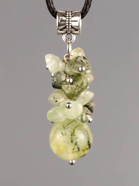 Кулон из празиолита "Мелодия" 01-1236