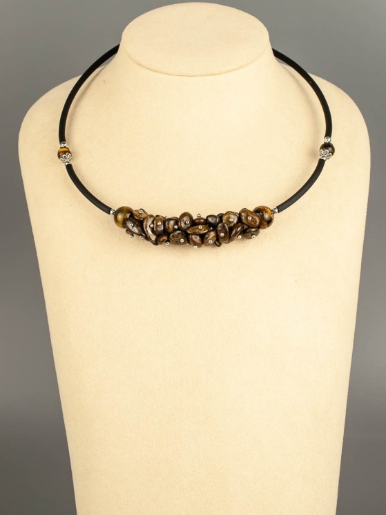 Колье из бронзита "Мелодия" 01-1248