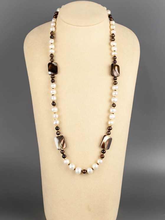 Бусы из жемчуга "Сахарная вата" 10-237