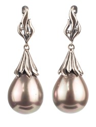 Серьги из жемчуга майорка "Зефир" сг-250-ЖММС