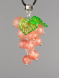 Подвеска из халцедона "Виноград" пд-1052