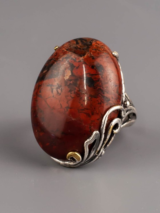 Кольцо из яшмы "Эвелина" кг-095-ЯК1