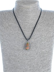 Кулон со шнурком из унакита "Адажио" пд-0987