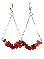 Серьги из коралла "Атлантида" с9190