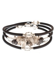 Браслет из кварца волосатика "Мелодия" 02-1045