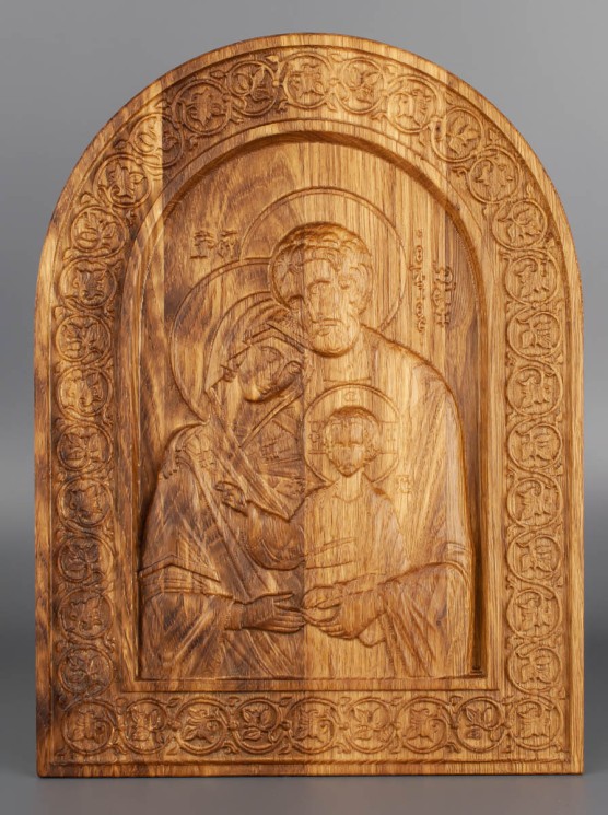 Икона Святое Семейство резная из дерева 51-024