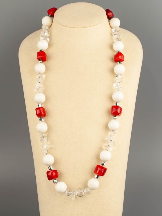 Бусы из коралла "Счастливый поцелуй" 10-112