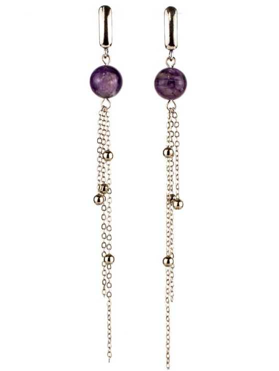 Серьги из аметиста "Прелесть" 03-193