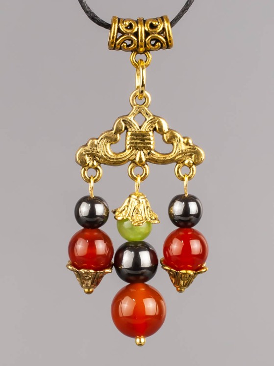 Кулон-оберег со шнурком  "3 хранителя-Рак" пд-1061