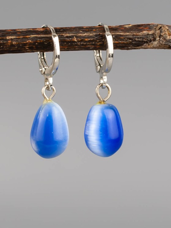 Серьги из кошачьего глаза "Адажио" 03-1736