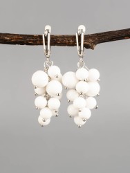 Серьги из им. агата "Гроздь" 03-785