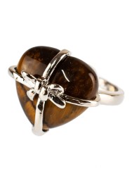 Кольцо из тигрового глаза "Радость" 04-310