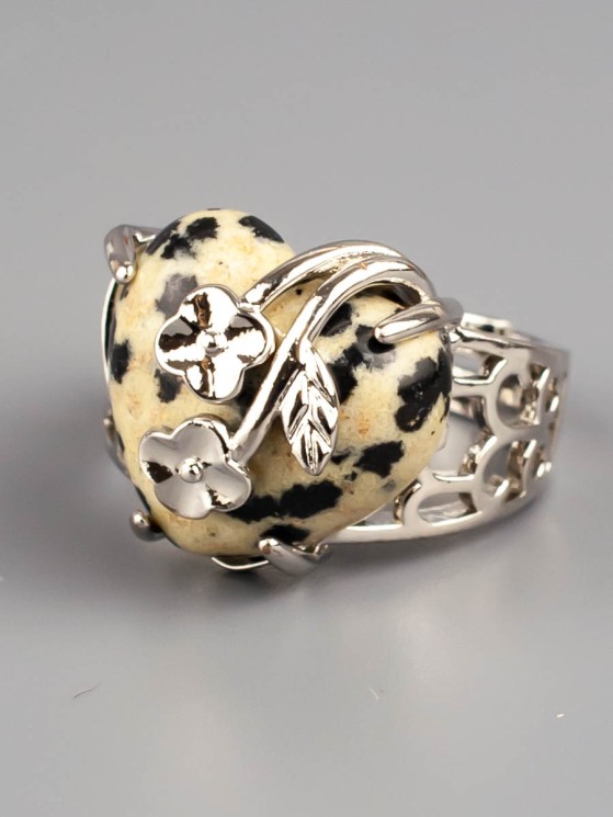 Кольцо из яшмы "Райский сад" 04-821