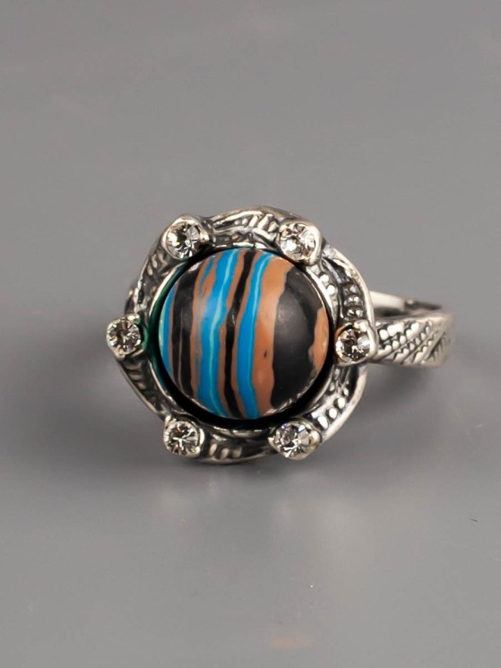 Кольцо из варисцита "Романс" кп-5944