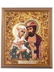 Икона Пётр и Феврония Муромские пдв-870