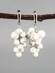 Серьги из турквенита "Гроздь" 03-786