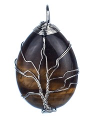 Кулон из тигрового глаза «Дивный сад» 01-557