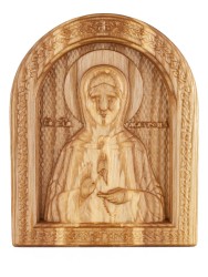 Икона Блаженная Матрона резная из дерева 51-011
