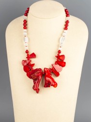 Бусы из коралла "Счастливый поцелуй" 10-114