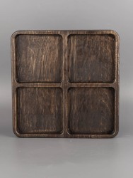 Менажница из дерева дуб 18х18 см 54-145