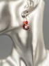 Серьги из сердолика "Дзи 5 Глаз с Молнией" 03-1904