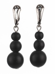 Серьги "Дарина" шунгит нс-8260