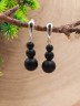 Серьги "Дарина" шунгит нс-8260