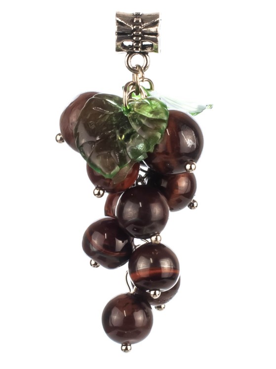 Колье из бычьего глаза "Виноград" пд-0953