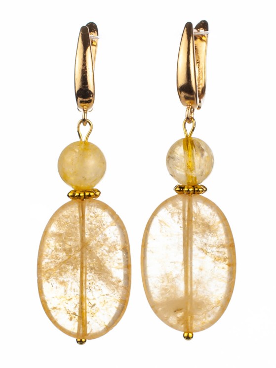 Серьги из цитрина "Мадлена" 03-1332