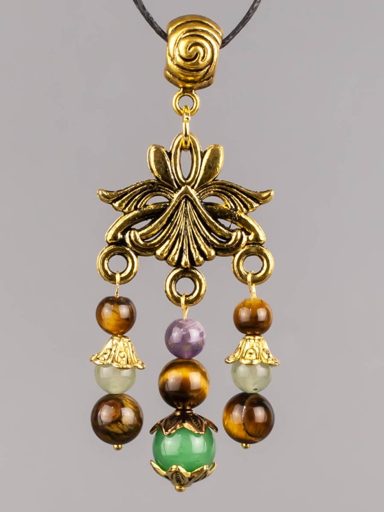 Кулон-оберег со шнурком  "3 хранителя-Рыбы" пд-1064