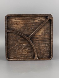 Менажница из дерева дуб 18х18 см 54-146