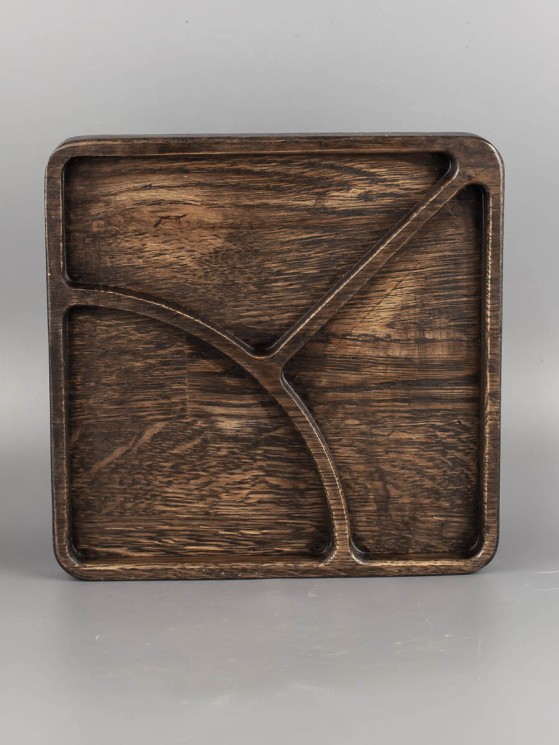 Менажница из дерева дуб 18х18 см 54-146