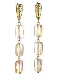 Серьги из цитрина "Ручеек" 03-1333