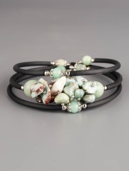 Браслет из амазонита "Мелодия" 02-1109