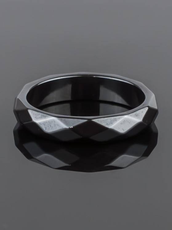 Кольцо "Энигма" гематит кп-4778