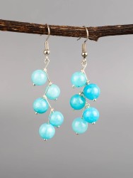 Серьги из кварца "Ёлочка" с9856