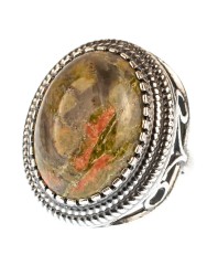 Кольцо из унакита "Мирабель" кг-035-УН